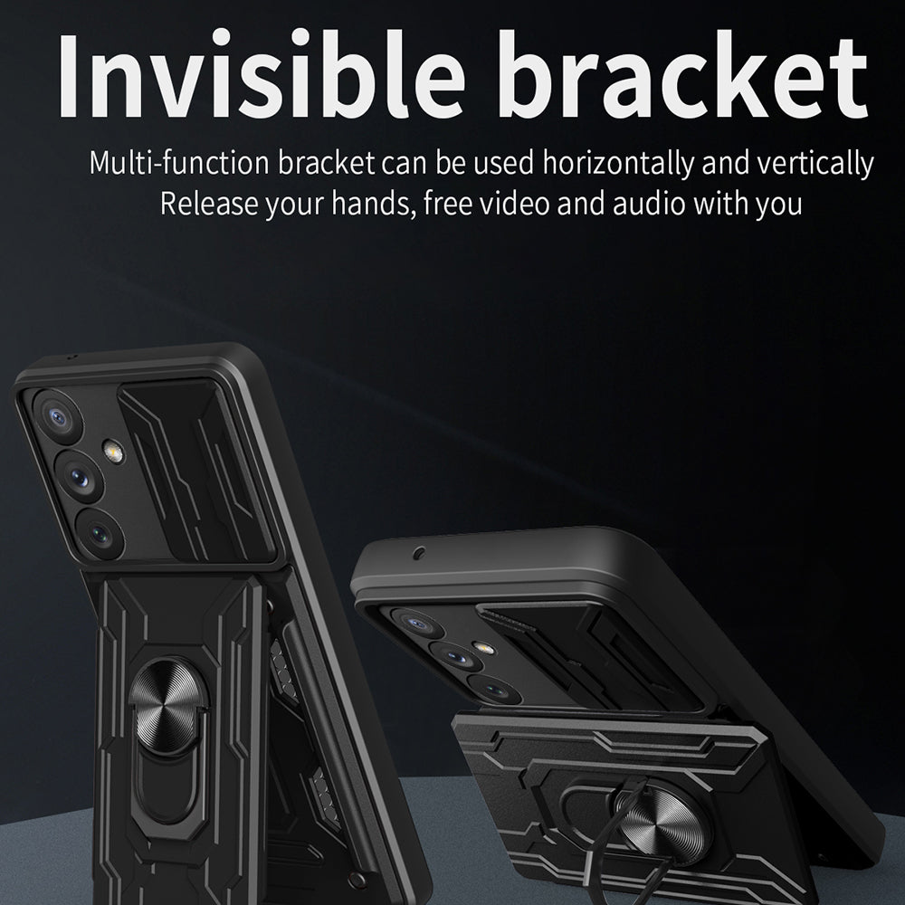 For Samsung Galaxy A34 5G Card Holder Design Ring Kickstand Phone Case Slide Camera Protection PC TPU Shockproof Cover For Samsung Galaxy A34 5G Card Holder Design Ring Kickstand Phone Case Slide Camera Protection PC TPU Shockproof Cover
